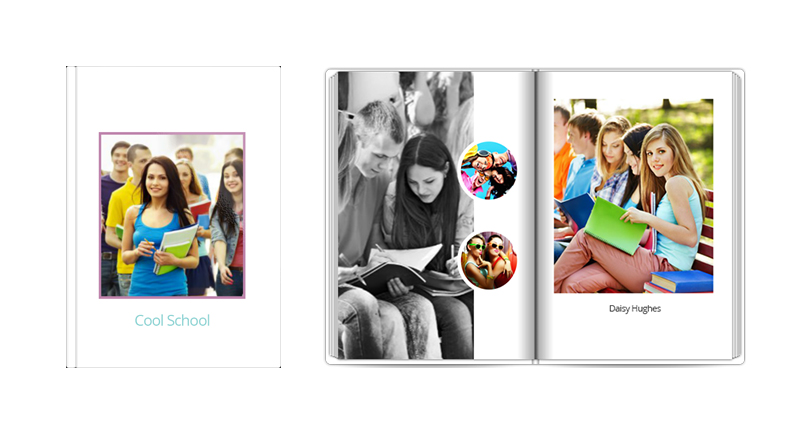 Coole Schule – ein Fotobuch mit modernem Design für Gymansialschüler 