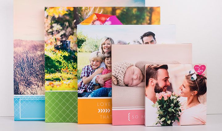 Photo canvases in various sizes