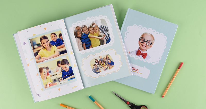 School Photo Book for children from primary schoolsFotolibro escolar para los alumnos de la escuela primaria.