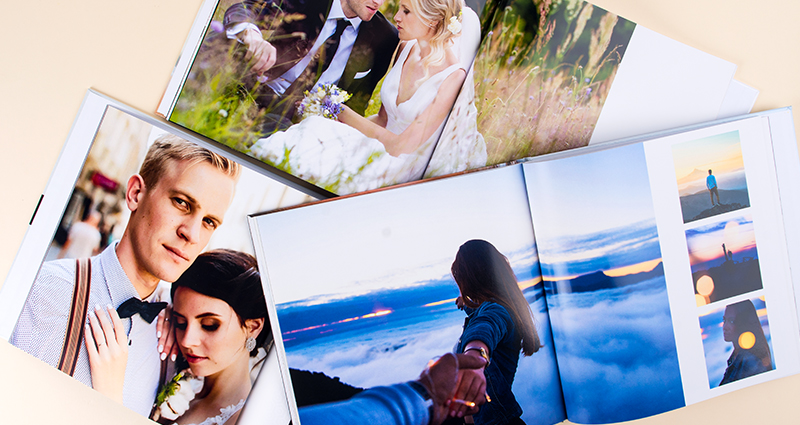 Square photo book – wedding and honeymoon.
