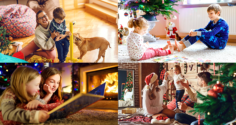 Různé vánoční hry s dětmi