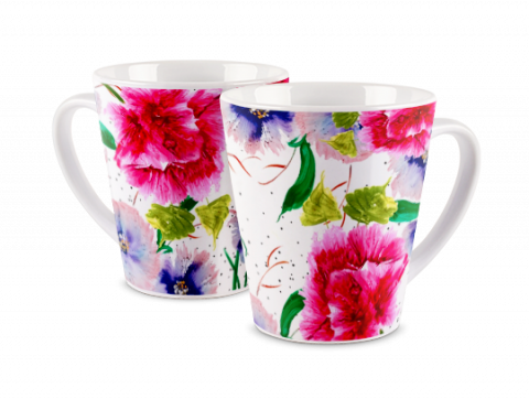 Latte Mug Flower Power