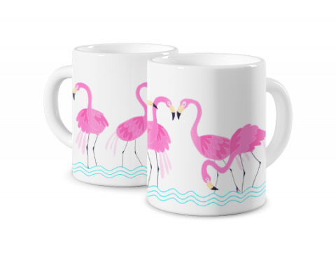 Magische Fotomok Parade van flamingo's