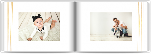Photo Book A5 Softcover White and Gold