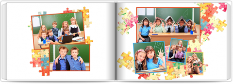 Fotoboek A5 met zachte kaft Puzzel Kinderen