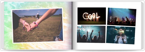 Fotoboek A5 met zachte kaft Gekleurde achtergrond
