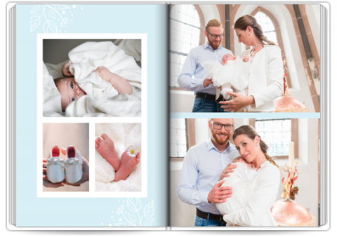 Fotobuch Exklusiv A4 Hochformat Geschenk zur Taufe