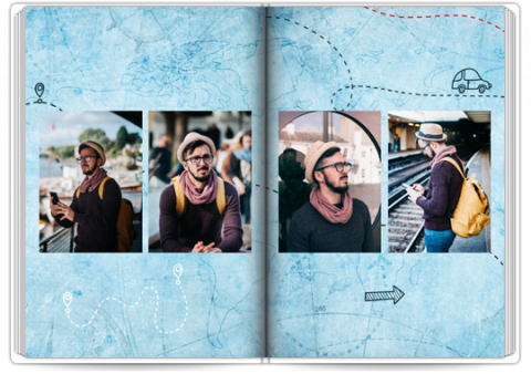 Fotobuch Exklusiv A4 Hochformat Reisetagebuch
