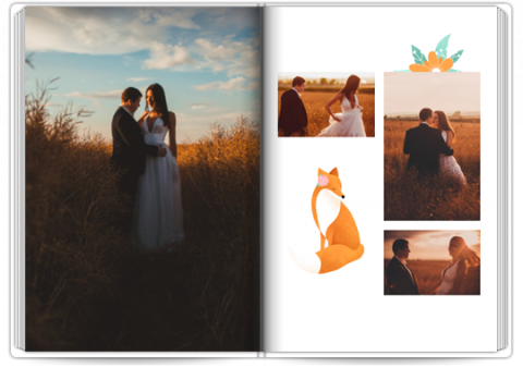 Premium Fotoboek A4 Staand Een souvenir voor het Bruidspaar