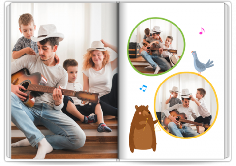 Livre Photo Premium A4 Vertical Souvenir pour un enfant d'âge préscolaire