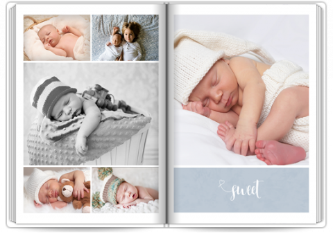 Photo Book Deluxe 8x11,5 inches Sweet Angel - Blue