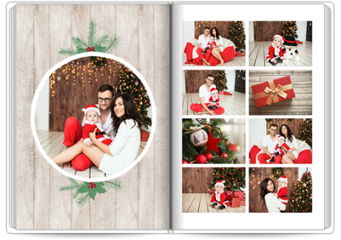 Premium Fotoboek A4 Staand Kersttijd
