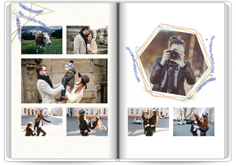 Premium Fotoboek A4 Staand Lavendel
