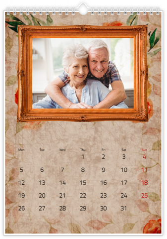 Photo Calendar A4 Portrait For Grandma