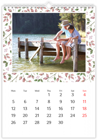 Fotokalender A4 Hochformat Blumengarten
