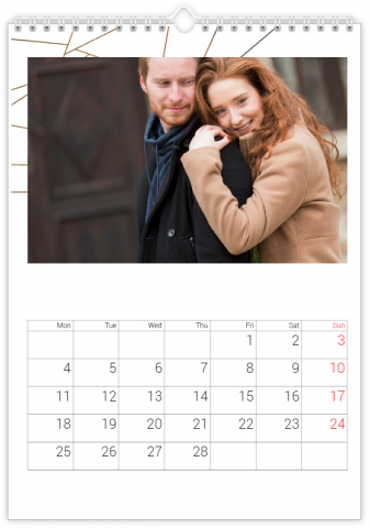 Calendrier Photo A4 Vertical Lovely Lines