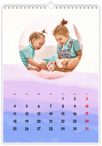 Fotokalender A4 Staand Aquarel kalender