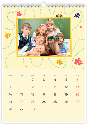 Photo Calendar A4 Portrait Niños bonitos