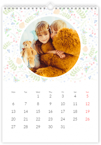Fotokalendoriai A3 Vertikalus Akvarelinės gėlės