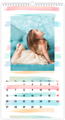 Fotokalender XL Aquarel sjabloon