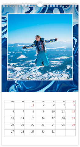 Fotokalender XL Dunkelblau