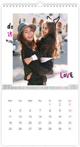 Fotokalender XL Mit rosaroten Punkten