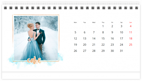 Photo Calendar Desk A5 Magic Birthday