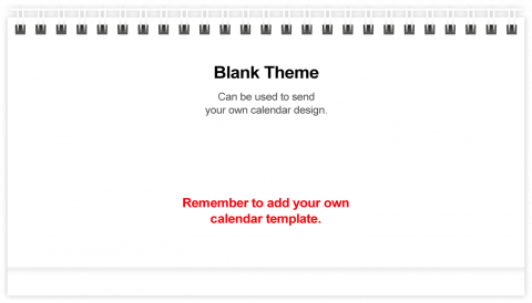 Photo Calendar Desk A5 Blank Theme