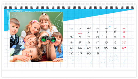 Photo Calendar Desk A5 School Note