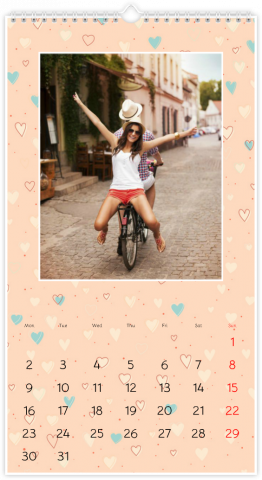 Photo Calendar 13x24 inches Forever in Love