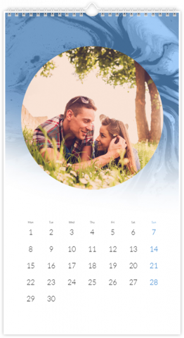 Fotokalendář XL Modrý mramor