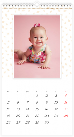 Photo Calendar 13x24 inches Papercut