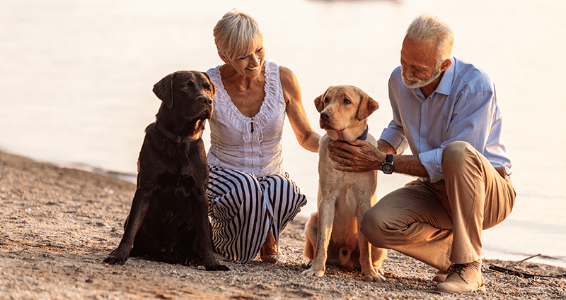 Die Familie posiert für ein Foto, das im Hundeerinnerungsbuch enthalten ist
