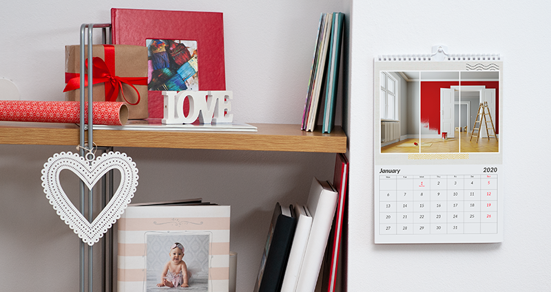 A Photo Calendar with the photos of renovation works and the final effect
