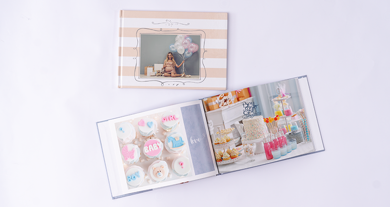 A hardcover A5 baby shower Photo Book