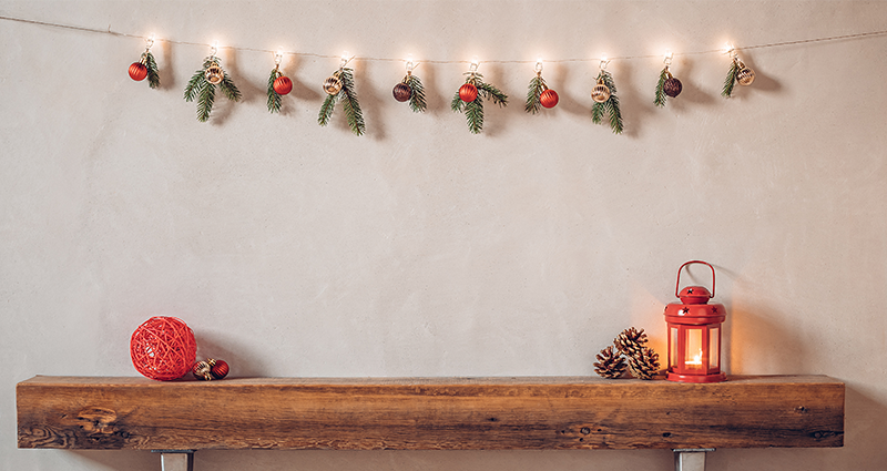 Decoración DIY de pared al estilo del árbol de navidad