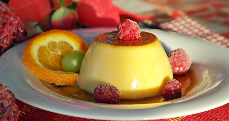 Cuisine française-  flan.