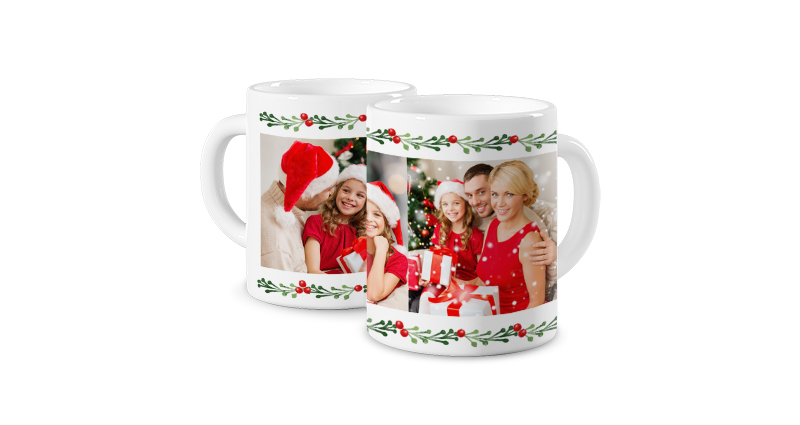 Le modèle de mug photo  Joyeux Noël