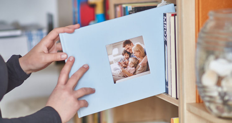 Fotokniha premium v pastelovém přebalu „Baby blue”