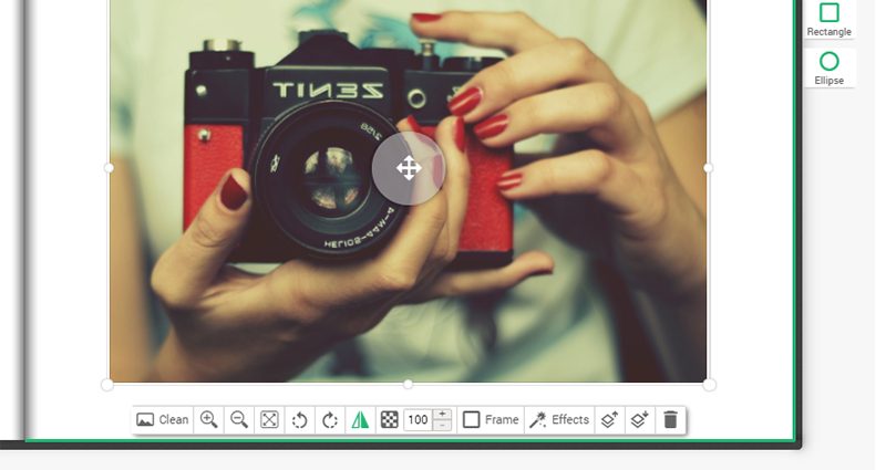 Photo edition options in Colorland’s editor – screenshot 6.