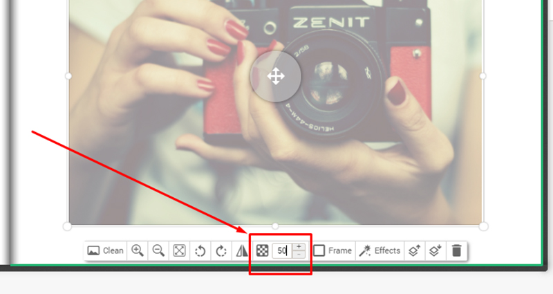 Options de modification des photos dans l’éditeur Colorland – ecran 7.