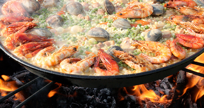 Španělská kuchyně – paella.