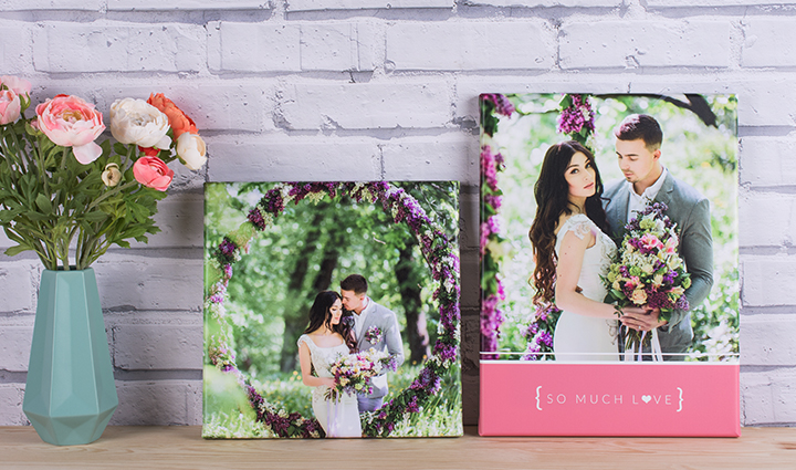 Wedding photo canvases