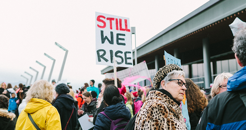 Demonstration am Frauentag