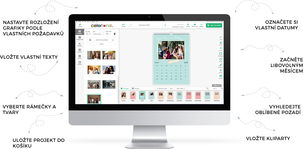 Photocalendar editor