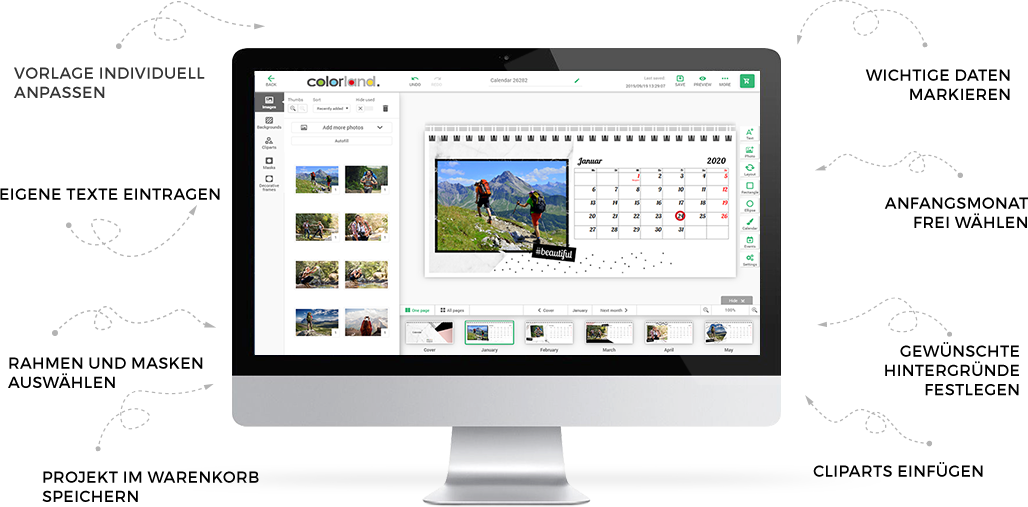 Photo Calendar editor