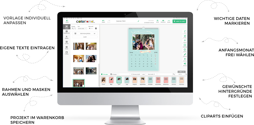 Photo Calendar editor