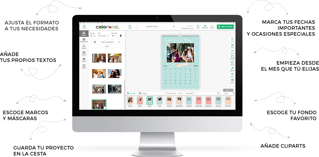 Photo Calendar editor