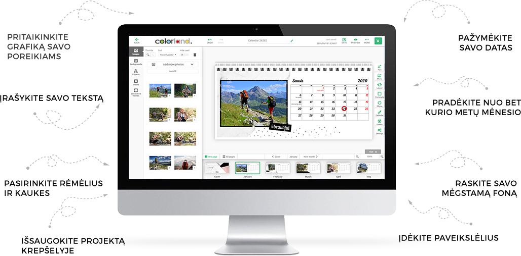 Photo Calendar editor