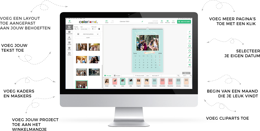 Photo Calendar editor